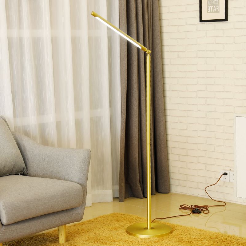 Arisha Modern Linear Stehleuchte Gold, Wohnzimmer, Metall Acryl