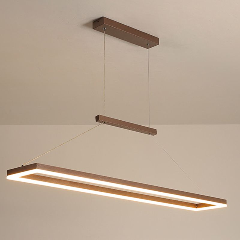 Arisha Modern LED Pendellleuchte Linear Dimmbar Rechteckig Ess/Wohnzimmer Metall