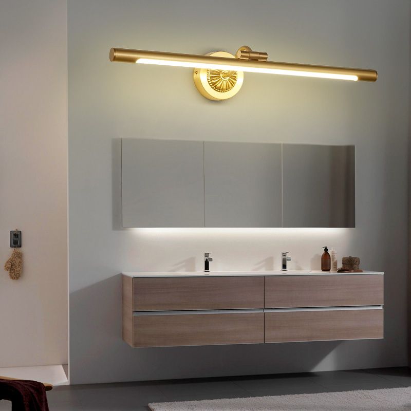 Arisha Modern Linear LED Wandleuchte Gold Badezimmer Metall AcrylGrößen 43/56cm