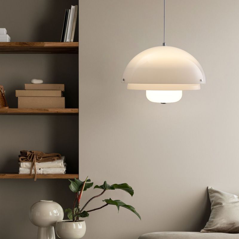 Valentina Modern KuppelförmigLED Pendelleuchte Silber Wohn/Schlaf/Esszimmer Metall&Glas ∅40CM