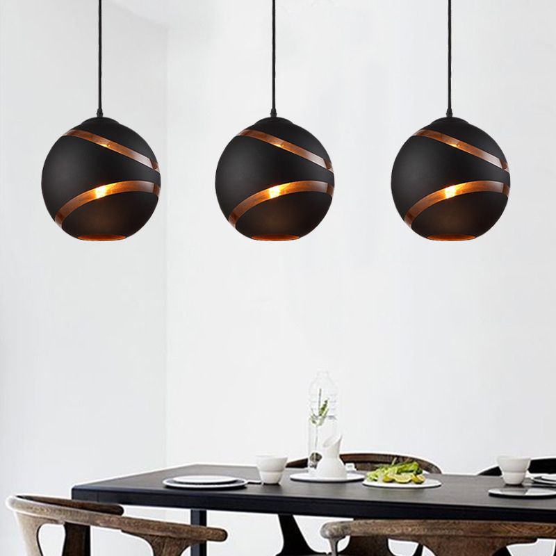 Valentina Modern LED Pendelleuchte Schwarz&Weiß Schlaf/Wohn/Esszimmer Metall&Glas ∅25CM