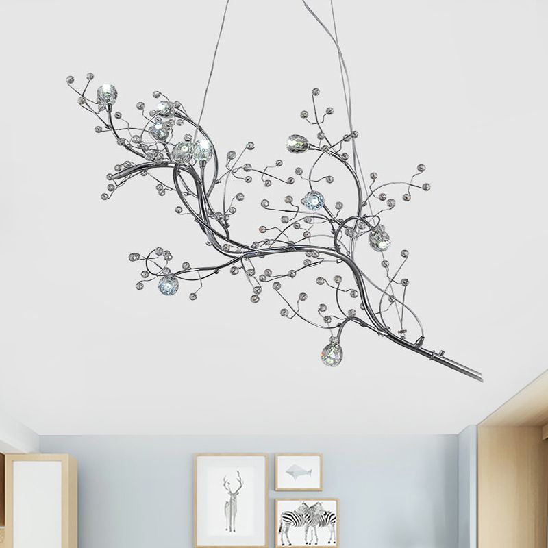 Olivia Design LED Pendelleuchte Gold/Silber Wohn/Schlaf/Esszimmer Metall&Kristall