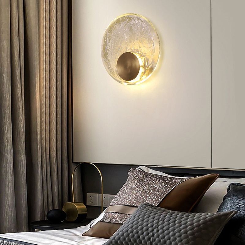 Kristy Modern Rund LED Wandlampe Gold Bade/Schlafzimmer/Flur Kristall&Metall