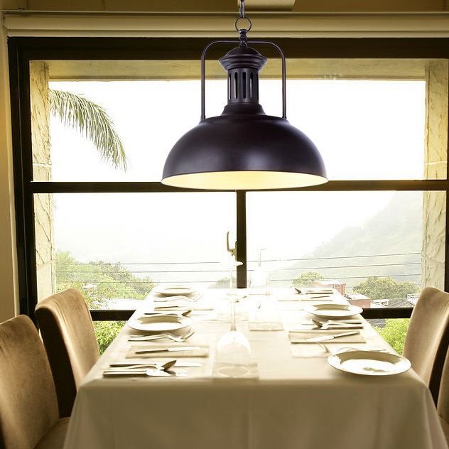 Silva Vintage LED Pendelleuchte Schwarz/Rost Esszimmmer Metall