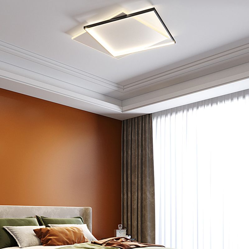 Arisha Moderne LED Deckenleuchte Weiß/Schwarz Wohnzimmer/Esszimmer Holz Acryl-Letslighting