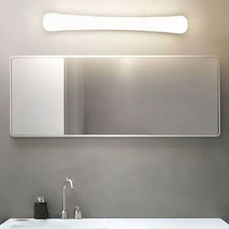 Arisha Minimalistisch Wandleuchte Linear, Weiß, Badezimmer, Acryl