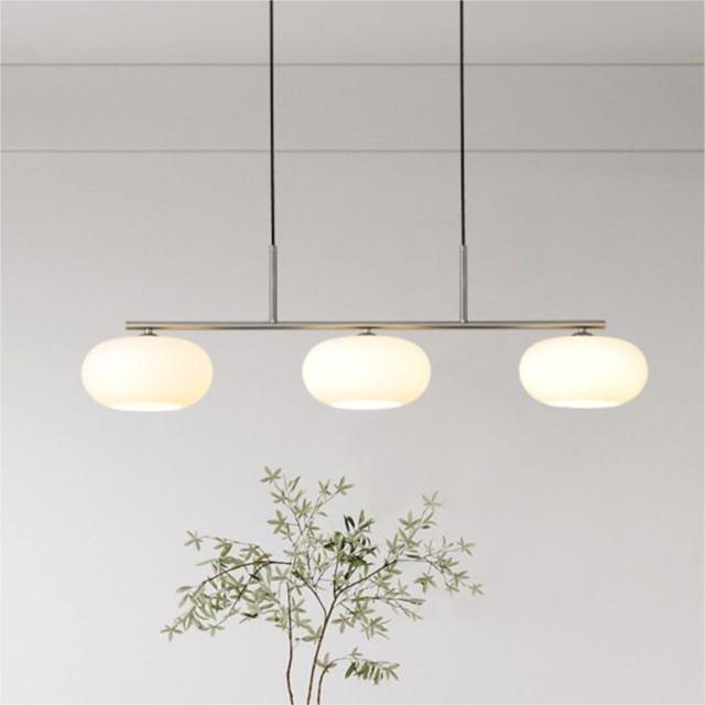 Candy Cremefarbene Cluster-Pendelleuchte 3-Flammig