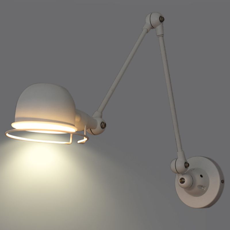 Silva Modern Wandleuchte, Metall, Kuppel, Schwarz/Weiß, Schlafzimmer