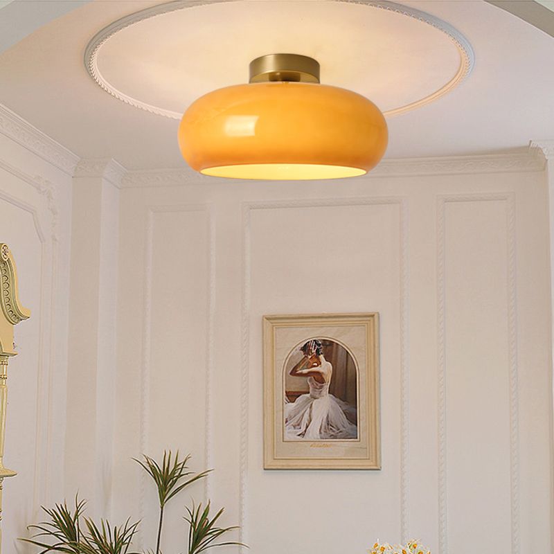 Valentina Modern LED Deckenleuchte Rund Weiß Schlaf/Wohnzimmer/Küche Metall/Glas