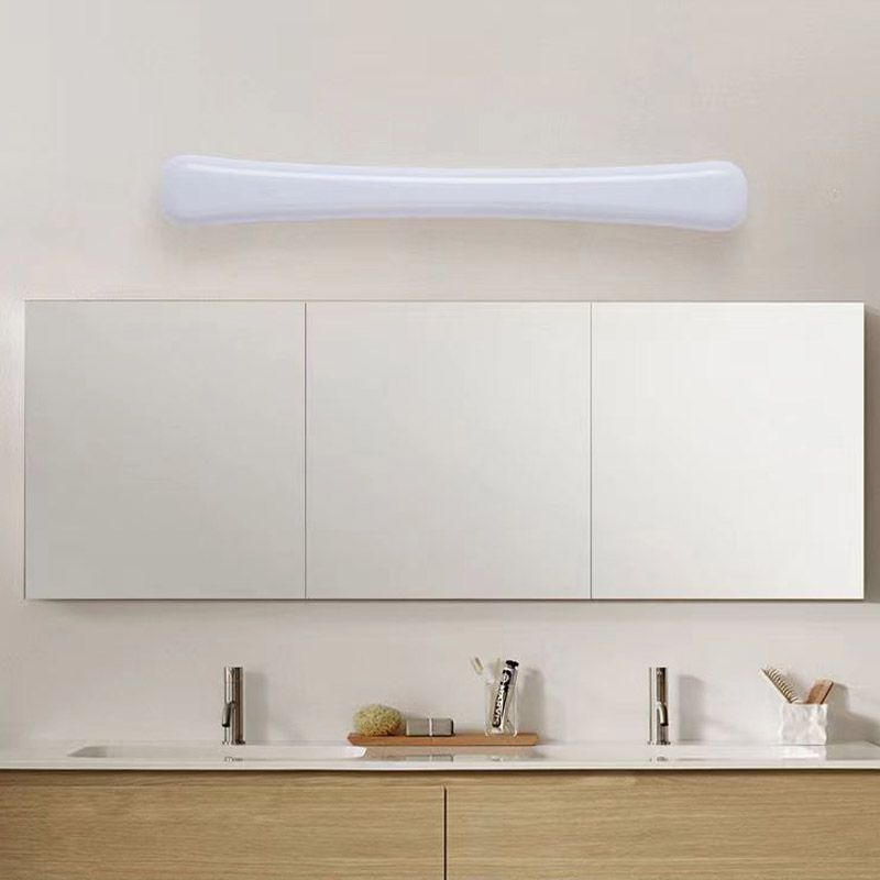 Arisha Minimalistisch Wandleuchte Linear, Weiß, Badezimmer, Acryl