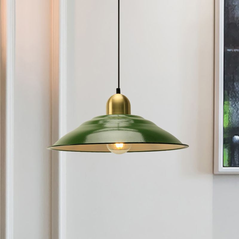 Cairns Modern Scheune&Kegel Pendelleuchte Grün Schlaf/Wohn/Esszimmer Metall ∅37/40CM