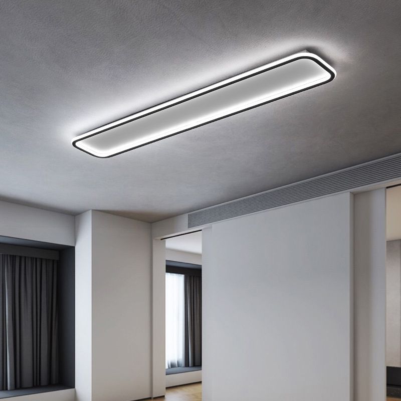 Arisha Modern LED Rechteckig Deckenleuchte Wohn/Schlafzimmer Schwarz Metall&Silikon