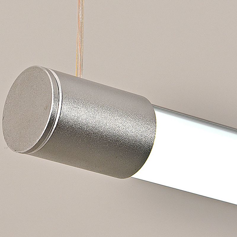 Arisha Linear Modern Pendelleuchte Schwarz&Silber Schlaf/Wohn/Esszimmer Metall 120/150CM Lang