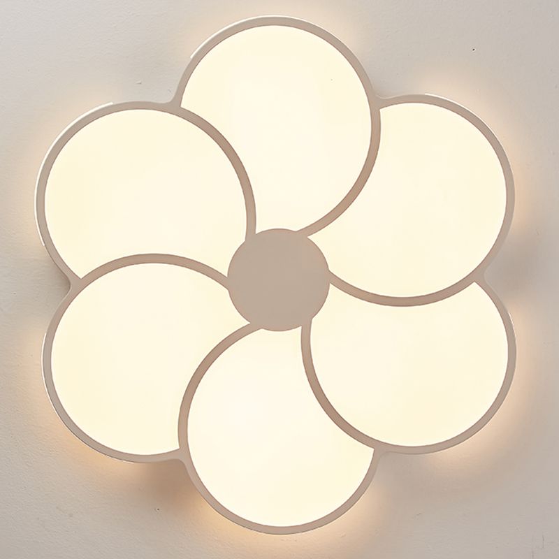 Arisha Design Blumenförmig LED Deckenleuchte Weiß Wohn/Schlafzimmer Metall&Acryl Dimmbar 40CM/60CM/80CM/100CM Lang