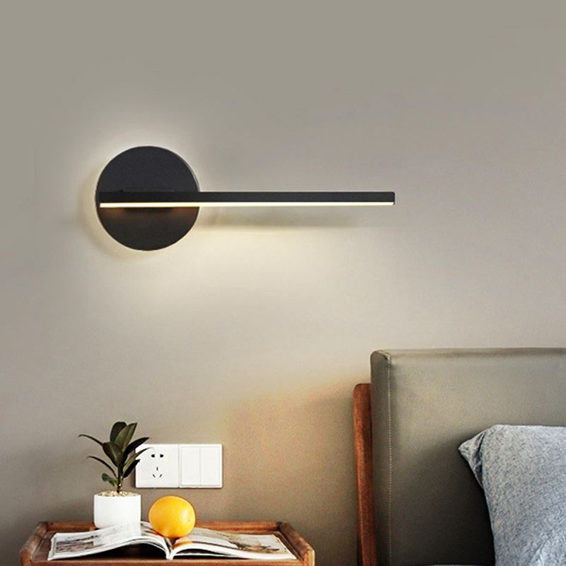 Edge Modern Minimalistisch LED Wandleuchte Schwarz/Weiß Schlaf/Wohnzimmer Metall&Acryl 30CM Lang