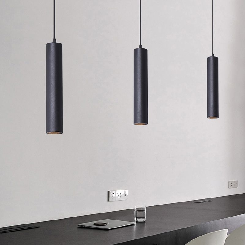 Arisha Pendelleuchte Modern Zylinder Linear Schwarz Wohn/Esszimmer