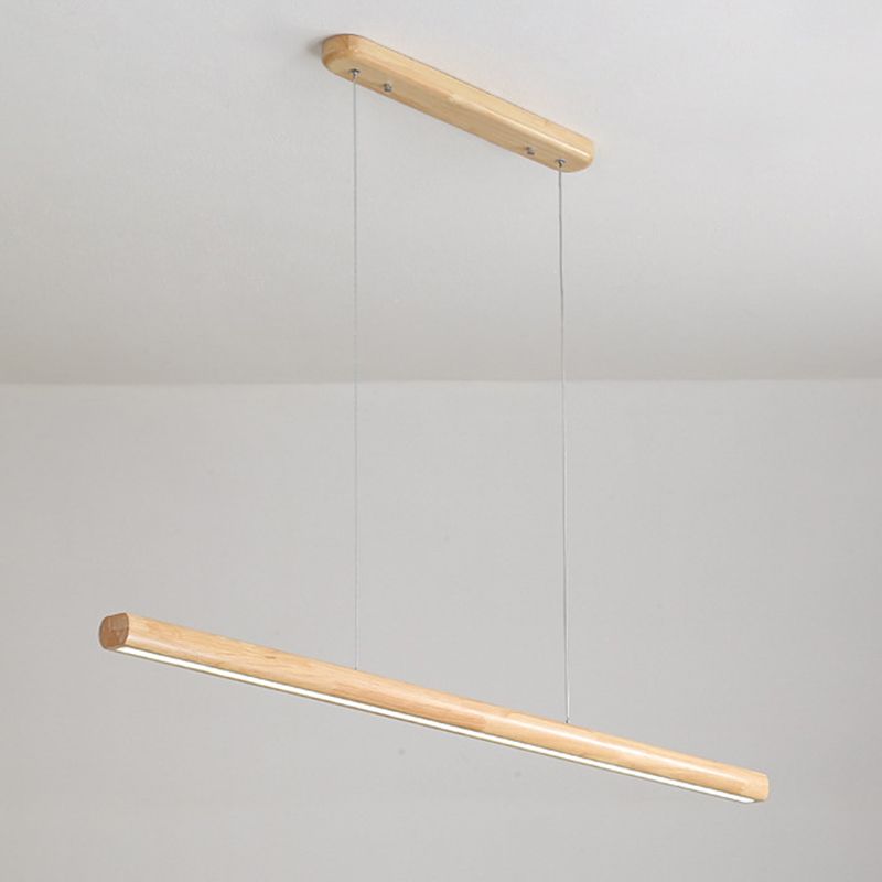 Muto Modern Stabförmig LED Pendelleuchte Holz Wohn/Schlaf/Esszimmer Metall 80/120CM Lang