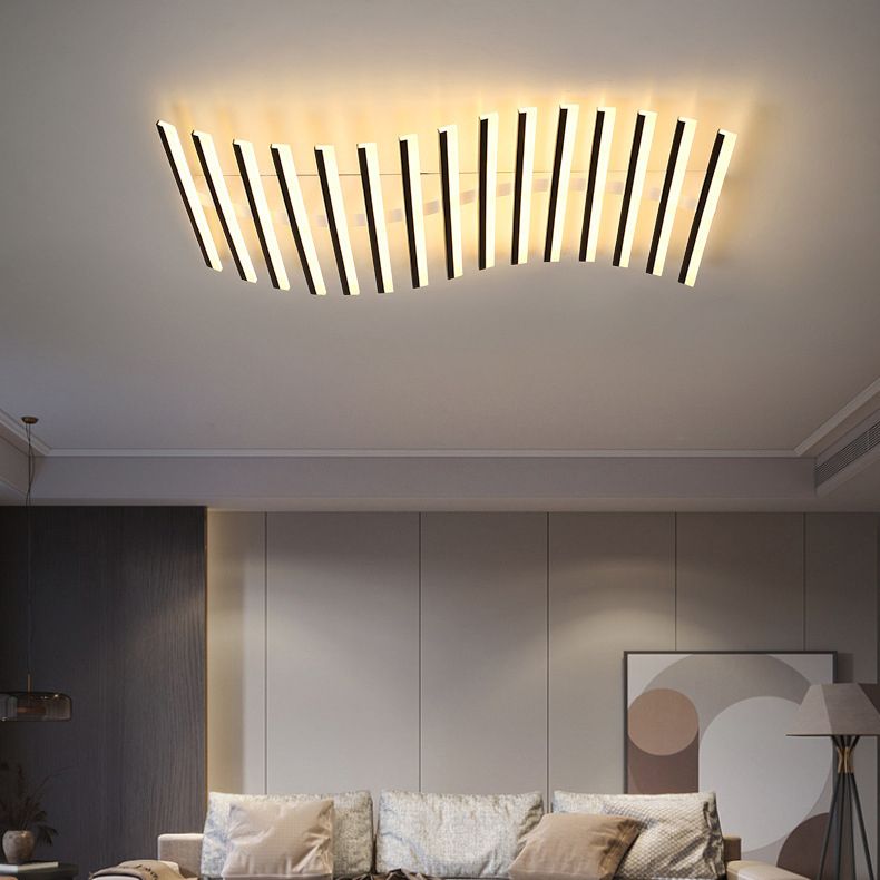 Arisha Zeitgenössisch Linear LED Deckenleuchte Schwarz/Weiß Wohn/Esszimmer-Letslighting