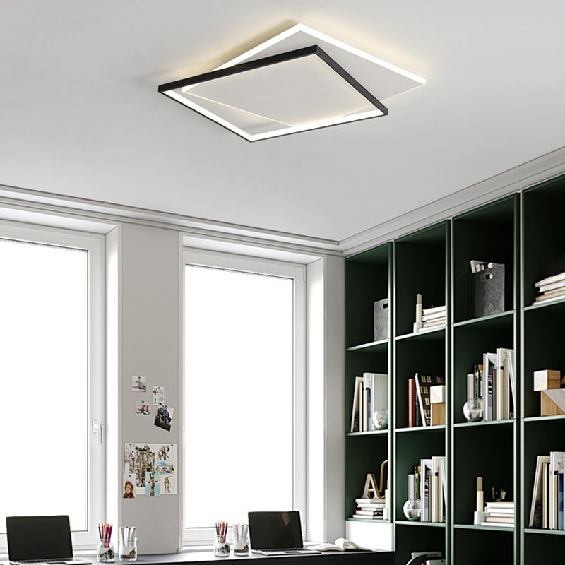 Arisha Moderne LED Deckenleuchte Weiß/Schwarz Wohnzimmer/Esszimmer Holz Acryl-Letslighting