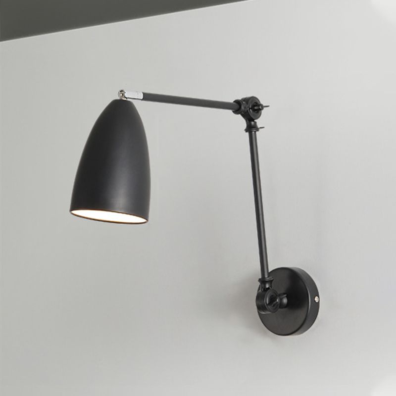 Silva Verstellbare Wandleuchte, Gewölbt, Schwarz/Weiß/Nickel, Wohnzimmer