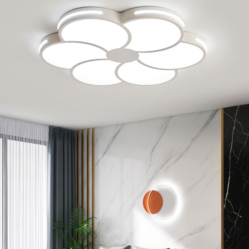 Arisha Design Blumenförmig LED Deckenleuchte Weiß Wohn/Schlafzimmer Metall&Acryl Dimmbar 40CM/60CM/80CM/100CM Lang