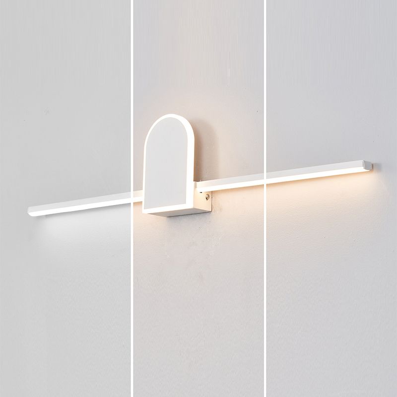 Arisha Minimalistische LED Wandleuchte Schwarz/Weiß Ess/Badezimmer Metall Acryl