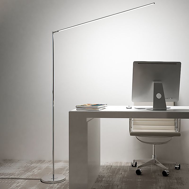 Arisha Modern Stehleuchte Silber, Wohnzimmer, Metall Acryl