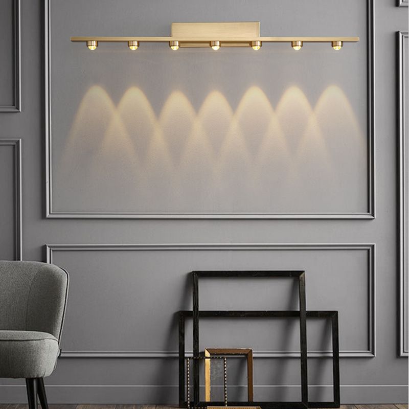 Arisha Modern LED Wasserwelle Wandleuchte Gold Schlaf/ Wohnzimmer/Flur Metall+Acryl 3/5/7Flammen