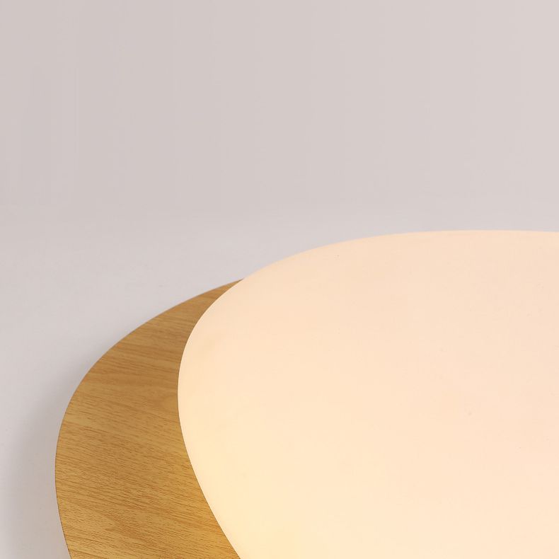 Arisha Minimalistische Modern LED Deckenleuchte Walnuss/Natürlich Arbeits/Wohnzimmer Metall&Acryl Dimmbar