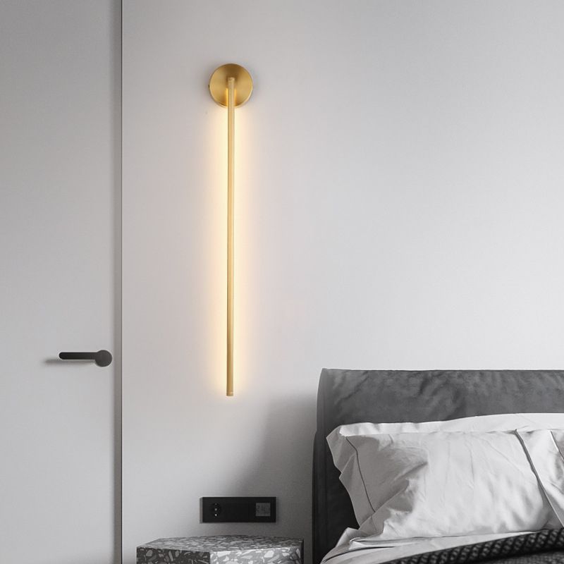 Arisha Modern Linear LED Wandleuchten Innen Gold Badezimmer Metall