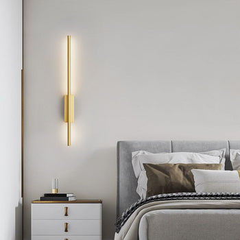 Arisha Modern Linear LED Wandleuchte Schwarz/Messing Esstisch/Schlafzimmer/Badezimmer Metall/Acryl Größen 61/80/100/120cm