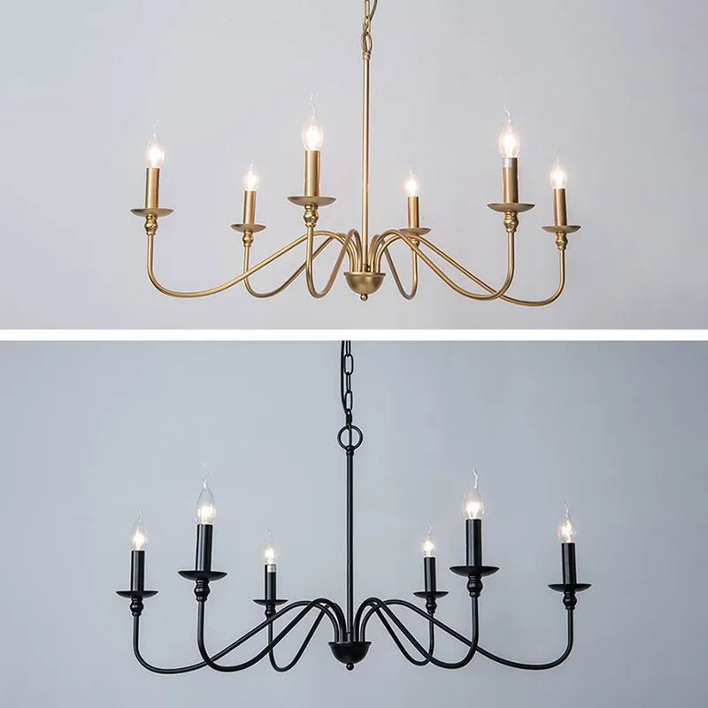 Silva Kronleuchter Retro Schlafzimmer Schwarz/Gold