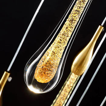 Kristy Modern Water Drop Wandleuchte, Schwarz/Gold