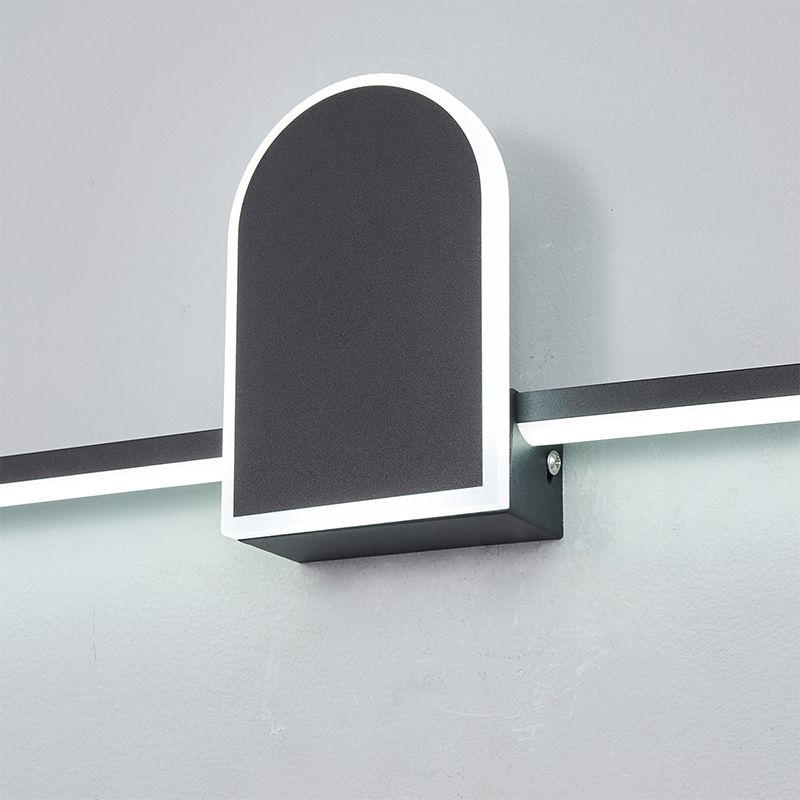 Arisha Minimalistische LED Wandleuchte Schwarz/Weiß Ess/Badezimmer Metall Acryl