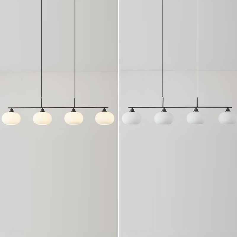 Valentina Modern LED Pendelleuchte Schwarz/Gold Esszimmer Esstisch Metall&Glas 3/4-Flammig 100CM/135CM Lang