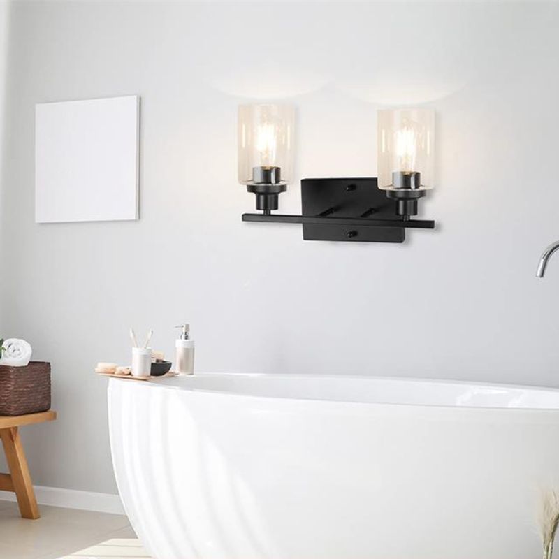 Silva Modern LED Wandleuchte Schwarz/Gold Badezimmer/Schlafzimmer
