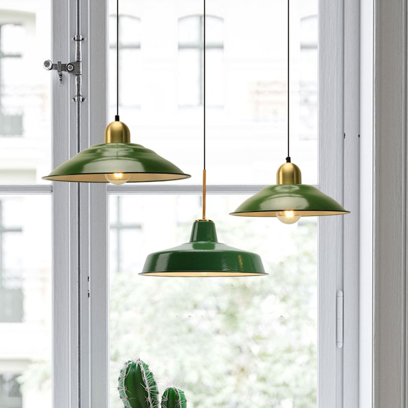 Cairns Modern Scheune&Kegel Pendelleuchte Grün Schlaf/Wohn/Esszimmer Metall ∅37/40CM