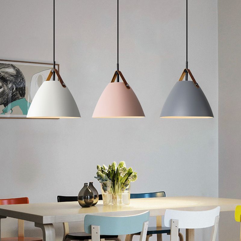 Valentina Modern LED Pendelleuchte Schwarz/Grau/Weiß/Rosa/Blau/Grün Wohn/Schlafzimmer Metall ∅26CM