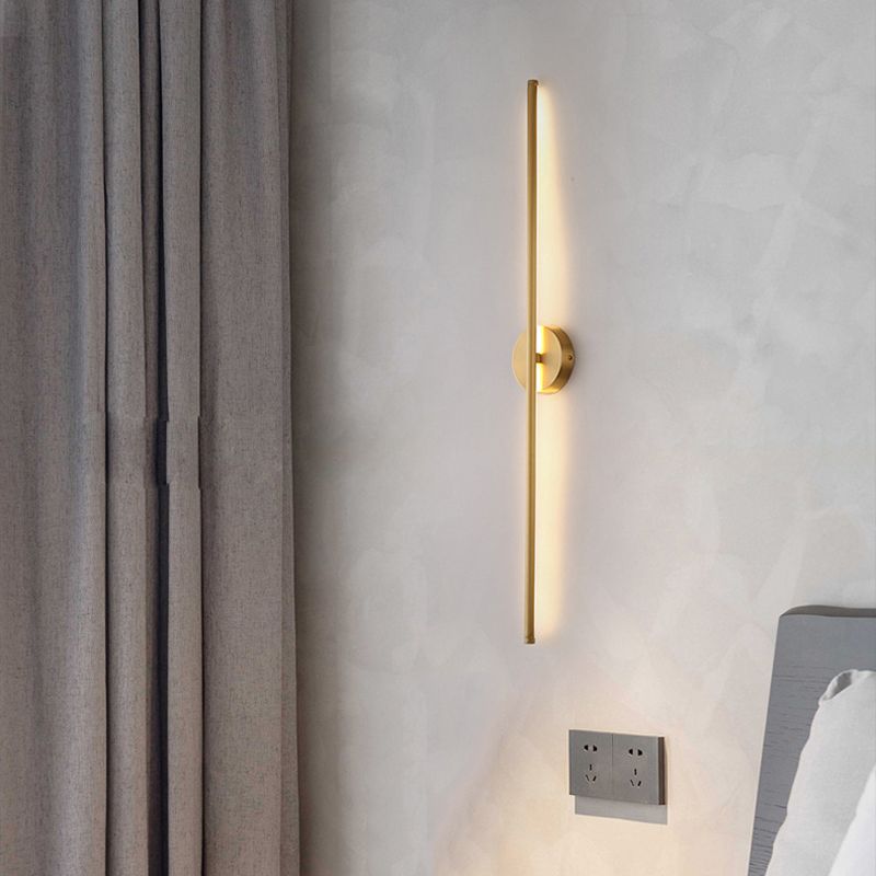 Arisha Modern Linear LED Wandleuchten Innen Gold Badezimmer Metall