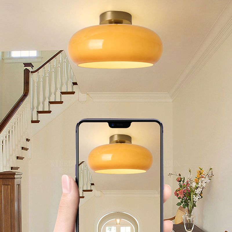 Valentina Modern LED Deckenleuchte Rund Weiß Schlaf/Wohnzimmer/Küche Metall/Glas