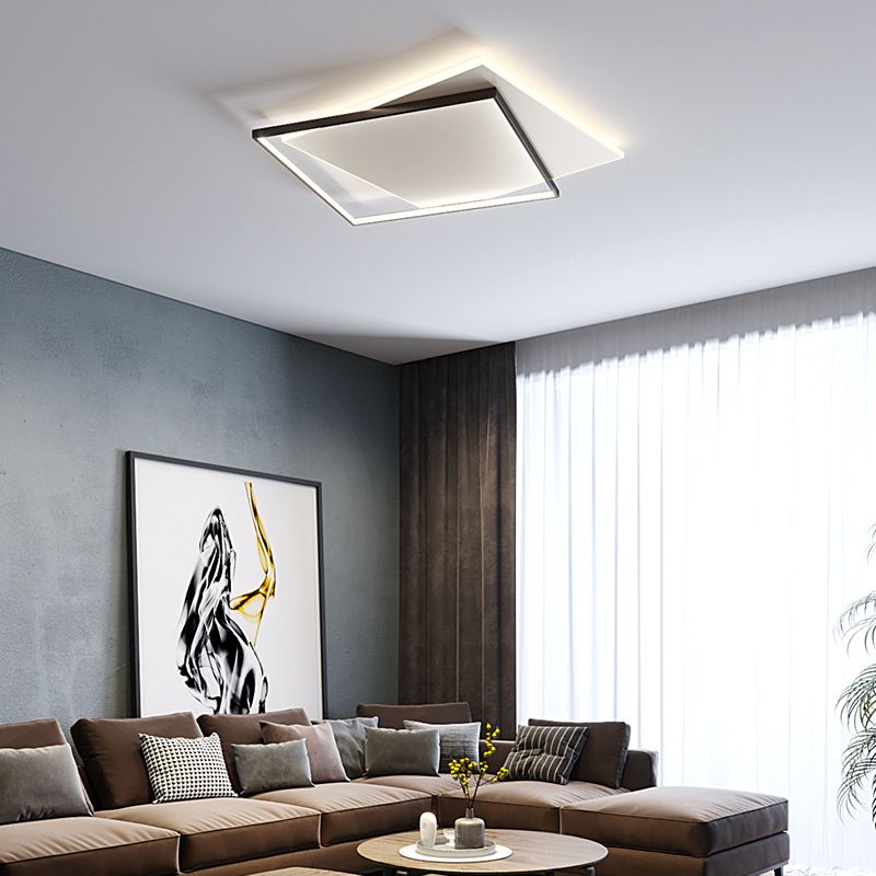 Arisha Moderne LED Deckenleuchte Weiß/Schwarz Wohnzimmer/Esszimmer Holz Acryl-Letslighting