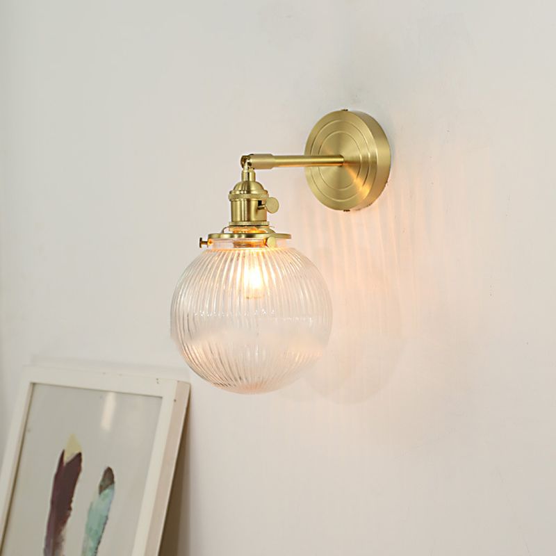 Valentina Luxus Globe/Blumen LED Wandleuchte Gold Bade/Schlafzimmer Metall Glas