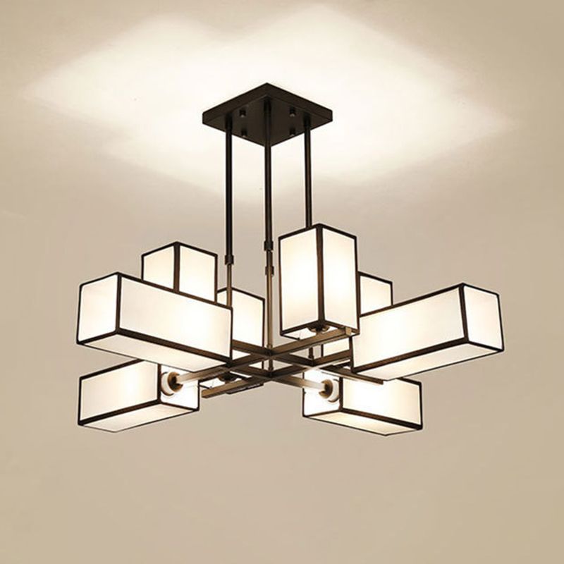 Arisha Design LED Kronleuchte Schwarz/Gold Wohnzimmer/Schlafzimmer Metall Textil