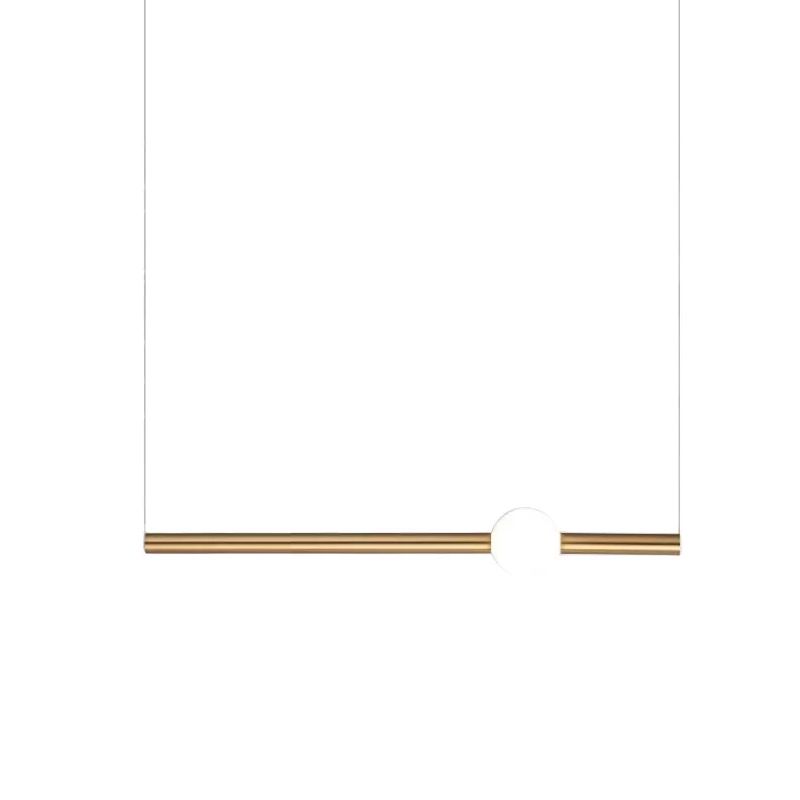 Arisha Modern LED Pendelleuchte Weiß/Gold Wohn/Schlafzimmer Metall&Glas 60CM Lang