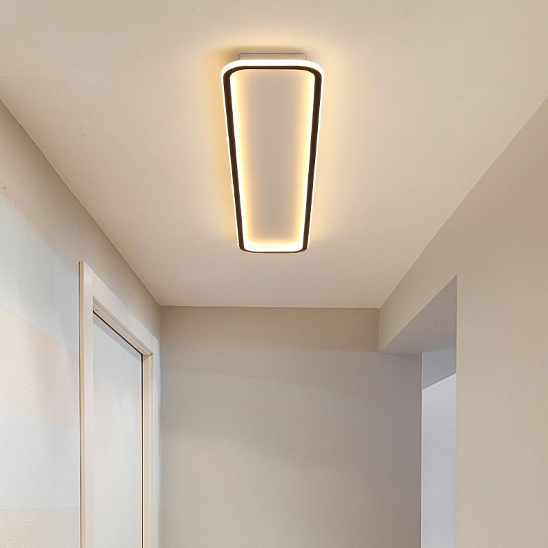 Arisha Modern LED Rechteckig Deckenleuchte Wohn/Schlafzimmer Schwarz Metall&Silikon