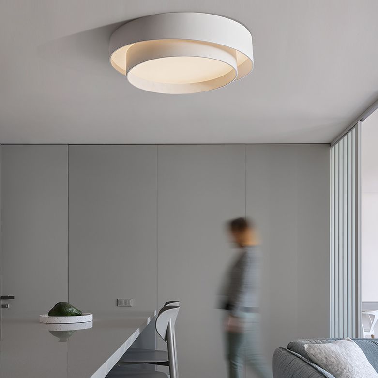 Arux Nordische Art-Déco-Runde Aufbau-Deckenleuchte