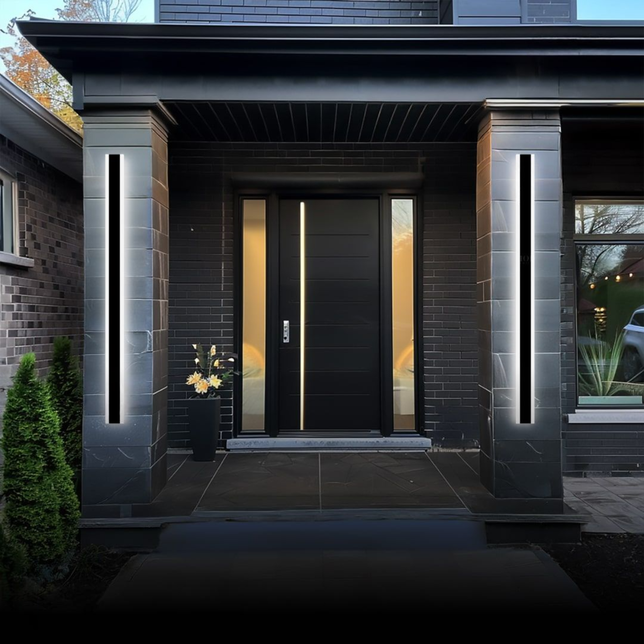 Arisha Modern Linear Außenwandleuchte Metall Acryl Garten Flur