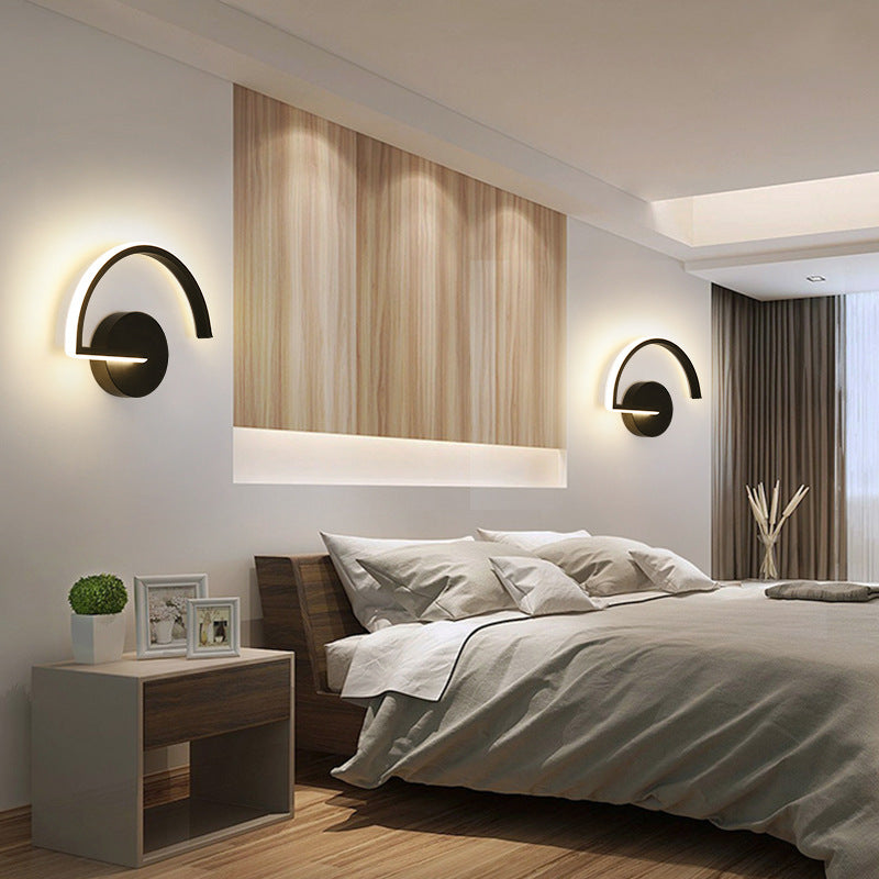 Arisha Design Wandleuchte Innen Schwarz/Weiß Schlafzimmer/Wohnzimmer Metall
