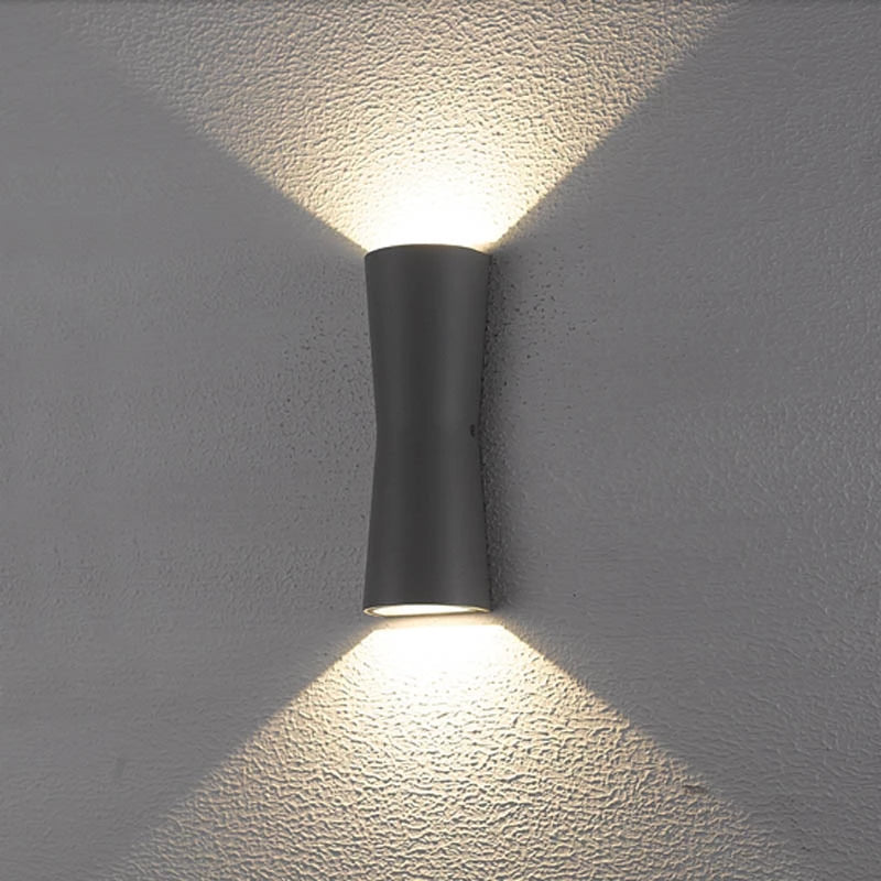 Ray Modern Zylinder LED Außenwandleuchte Metall Acryl Garten Flur Terrasse