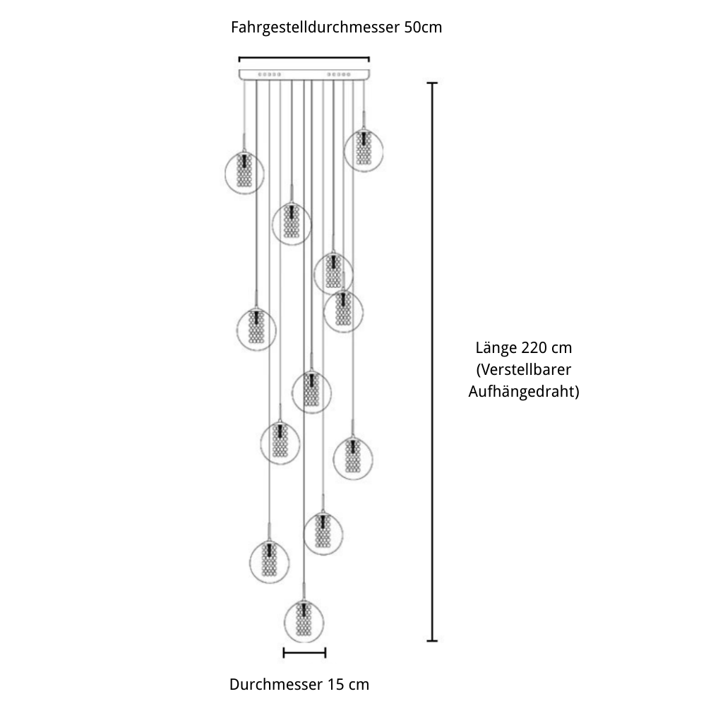 Juni luxuriöse Minimalistische Glas-Kristall Pendelleuchte-Letslighting